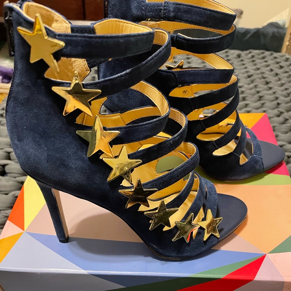 Katy Perry The Stella Suede Strappy Stars Stilettos Heels